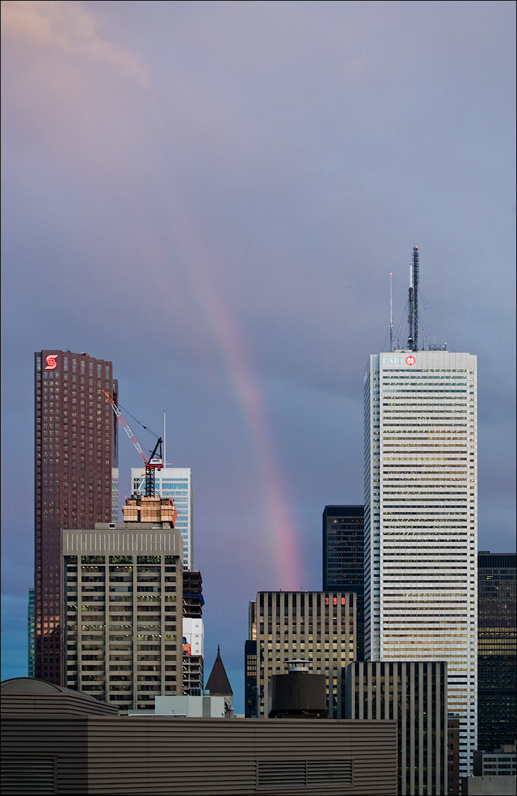 towers and the rainbow || Canon5D/EF70-200f4L@70 | 1/100s | f5 | ISO400 | Handheld